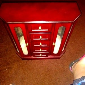 Cherry wood jewelry box